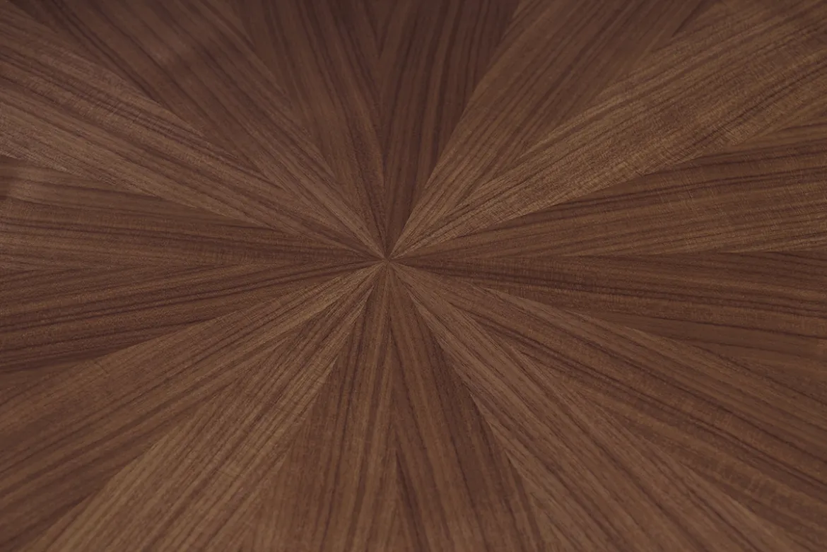Table à manger design ronde noyer D120 cm DIELLI