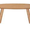 Table à manger design scandinave ovale bois clair L160 cm MARIK