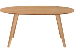 Table à manger design scandinave ovale bois clair L160 cm MARIK
