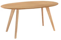Table à manger design scandinave ovale bois clair L160 cm MARIK