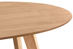 Table à manger design scandinave ovale bois clair L160 cm MARIK