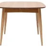 Table à manger extensible carrée en bois clair L90-130 cm NORDECO