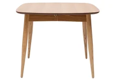 Table à manger extensible carrée en bois clair L90-130 cm NORDECO