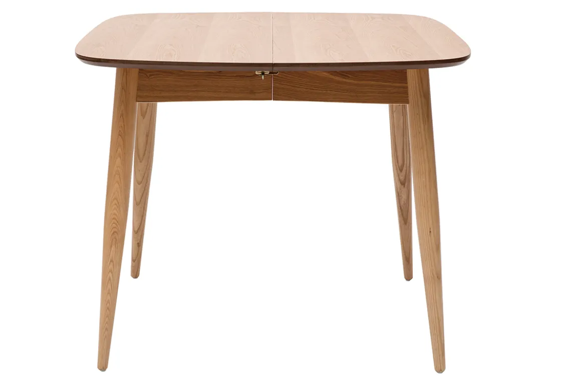 Table à manger extensible carrée en bois clair L90-130 cm NORDECO