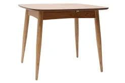 Table à manger extensible carrée en bois clair L90-130 cm NORDECO