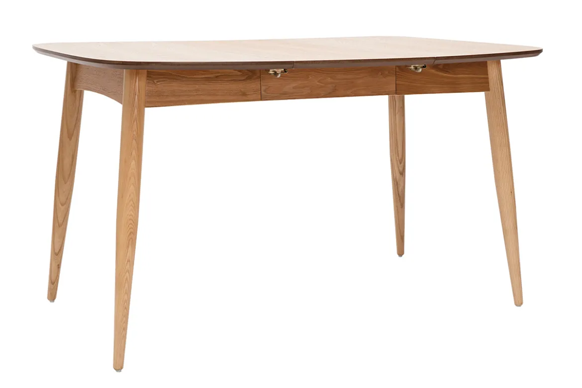 Table à manger extensible carrée en bois clair L90-130 cm NORDECO