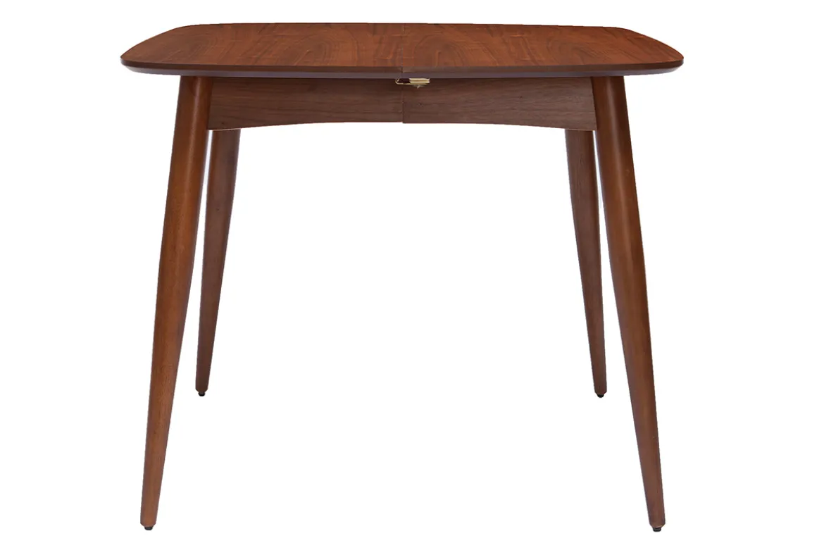 Table à manger extensible carrée en bois foncé L90-130 cm NORDECO