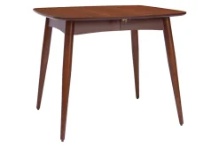 Table à manger extensible carrée en bois foncé L90-130 cm NORDECO