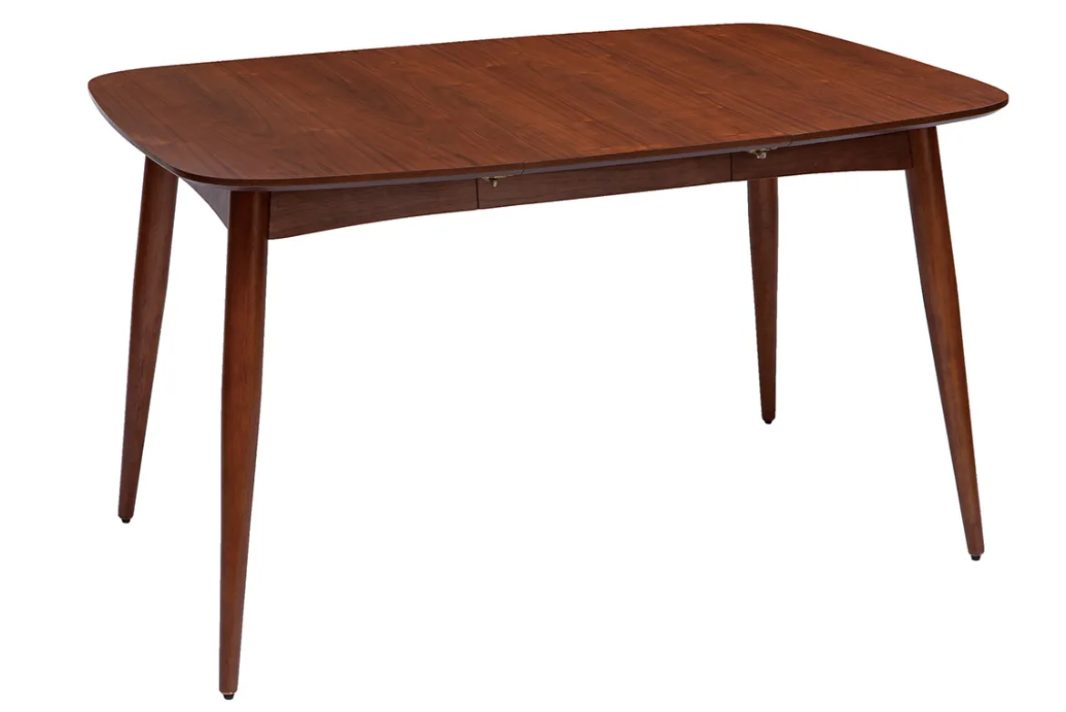 Table à manger extensible carrée en bois foncé L90-130 cm NORDECO