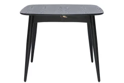 Table à manger extensible carrée en bois noir L90-130 cm NORDECO