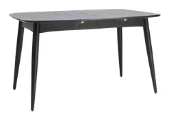 Table à manger extensible carrée en bois noir L90-130 cm NORDECO