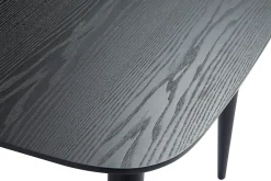 Table à manger extensible carrée en bois noir L90-130 cm NORDECO