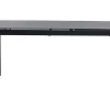 Table à manger extensible en céramique noire et métal L180-240 cm CARA
