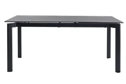 Table à manger extensible en céramique noire et métal L180-240 cm CARA