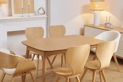 Table à manger extensible frêne L130-190 cm NORDECO