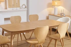 Table à manger extensible frêne L130-190 cm NORDECO