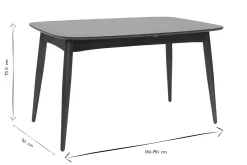 Table à manger extensible noyer L130-190 cm NORDECO