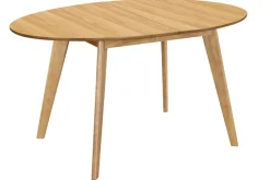 Table à manger extensible ovale en bois clair L150-200 cm MARIK