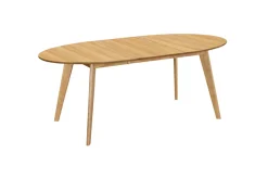 Table à manger extensible ovale en bois clair L150-200 cm MARIK