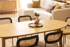 Table à manger extensible ovale en bois clair L150-200 cm MARIK