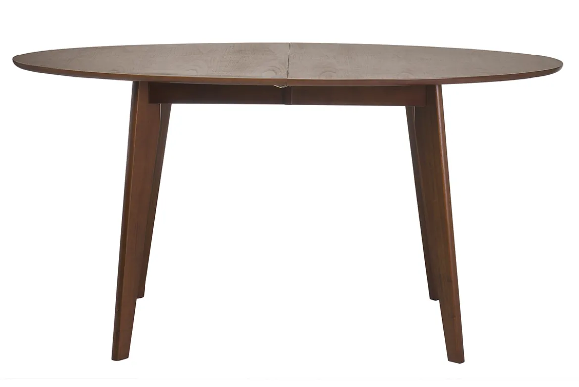 Table à manger extensible ovale en bois foncé L150-200 MARIK