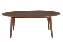 Table à manger extensible ovale en bois foncé L150-200 MARIK