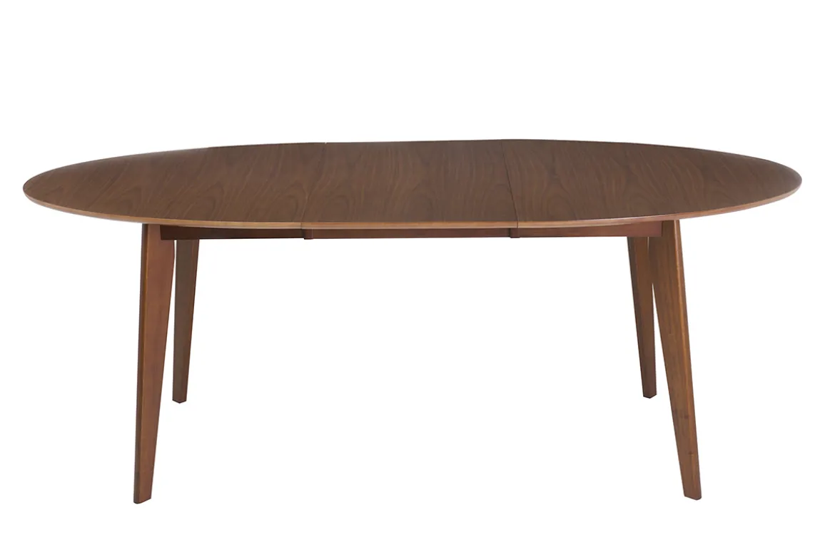 Table à manger extensible ovale en bois foncé L150-200 MARIK