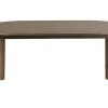 Table à manger extensible ovale avec rallonges intégrées en bois foncé noyer L180-230 cm CLAUDIE
