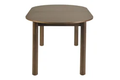 Table à manger extensible ovale avec rallonges intégrées en bois foncé noyer L180-230 cm CLAUDIE