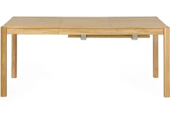 Table à manger extensible rallonges intégrées en bois clair chêne rectangulaire L125-238 cm AGALI