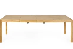 Table à manger extensible rallonges intégrées en bois clair chêne rectangulaire L125-238 cm AGALI