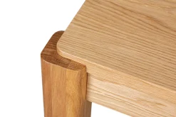 Table à manger extensible rallonges intégrées en bois clair chêne rectangulaire L125-238 cm AGALI