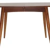 Table à manger extensible rectangulaire en bois foncé L130-160 cm NORDECO