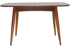 Table à manger extensible rectangulaire en bois foncé L130-160 cm NORDECO