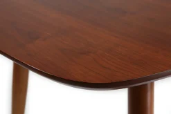 Table à manger extensible rectangulaire en bois foncé L130-160 cm NORDECO
