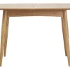 Table à manger extensible rectangulaire en bois clair L130-160 cm NORDECO