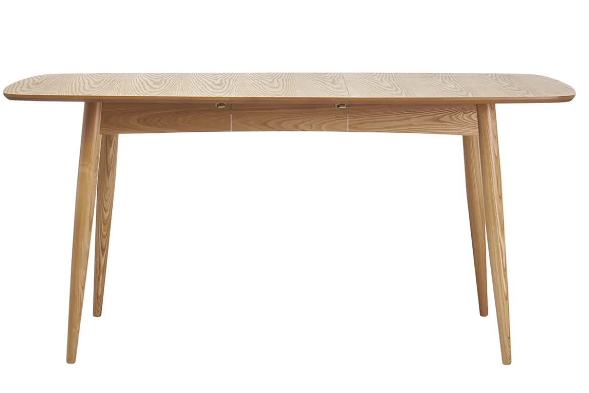 Table à manger extensible rectangulaire en bois clair L130-160 cm NORDECO