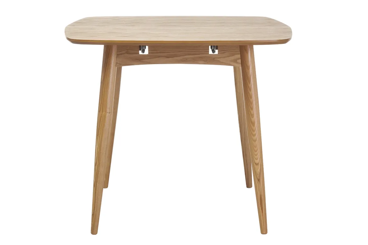 Table à manger extensible rectangulaire en bois clair L130-160 cm NORDECO