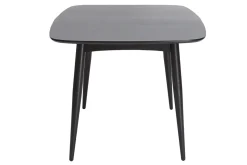 Table à manger extensible rectangulaire en bois noir L130-160 cm NORDECO