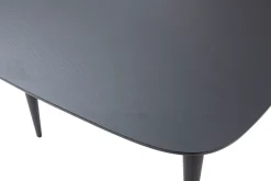 Table à manger extensible rectangulaire en bois noir L130-160 cm NORDECO