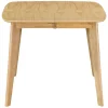 Table à manger extensible scandinave carrée placage chêne L90-130 cm LEENA
