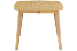 Table à manger extensible scandinave carrée placage chêne L90-130 cm LEENA