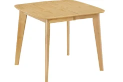 Table à manger extensible scandinave carrée placage chêne L90-130 cm LEENA