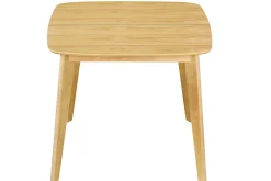 Table à manger extensible scandinave carrée placage chêne L90-130 cm LEENA