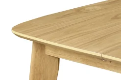 Table à manger extensible scandinave carrée placage chêne L90-130 cm LEENA