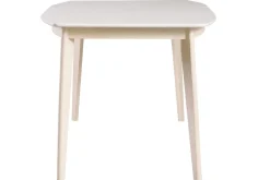 Table à manger extensible scandinave blanc et bois clair L150-200 cm LEENA