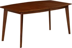 Table à manger extensible scandinave noyer L150-200 cm LEENA