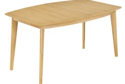 Table à manger extensible scandinave en bois clair L150-200 LEENA