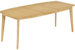 Table à manger extensible scandinave en bois clair L150-200 LEENA