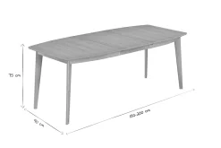 Table à manger extensible scandinave en bois clair L150-200 LEENA